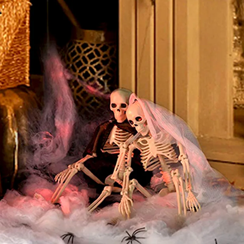 

Парные модели скелета на Хэллоуин, скелет для невесты и жениха, реалистичные человеческие кости на Хэллоуин, реквизит, украшение Вечерние