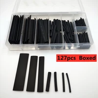 127pcs heat shrink tube sleeve 21 black electronic diy kit insulation sleeving polyolefin shrinking assorted tubing wire cable