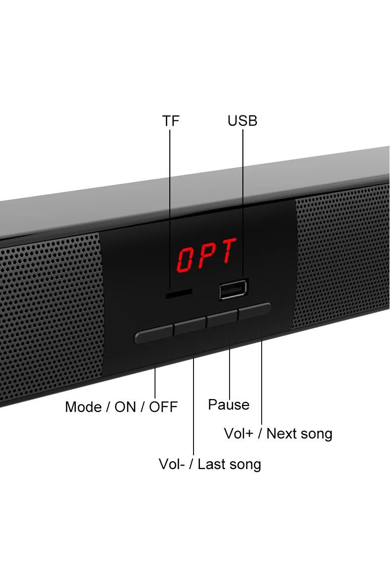 

Amoi L7 Soundbar Wall Speaker Stereo TV Sound Bar Home Theater Subwoofer Bluetooth 3D Surround Sound 8 Horn Integrate HIFI BASS