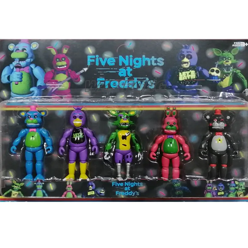 5 шт./компл. игры с рисунком персонажей из пять ночей в Фредди принтом светильник