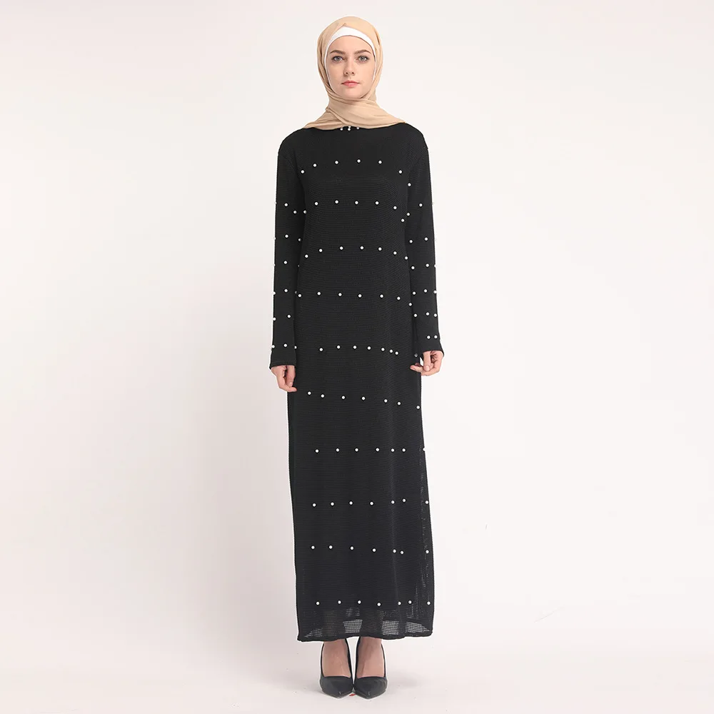 2019 Muslim islamic Dress Abaya Turkey Slim Long Sleeve Amazon Explosions Sleek Minimalist Elegant Women's Clothing | Тематическая