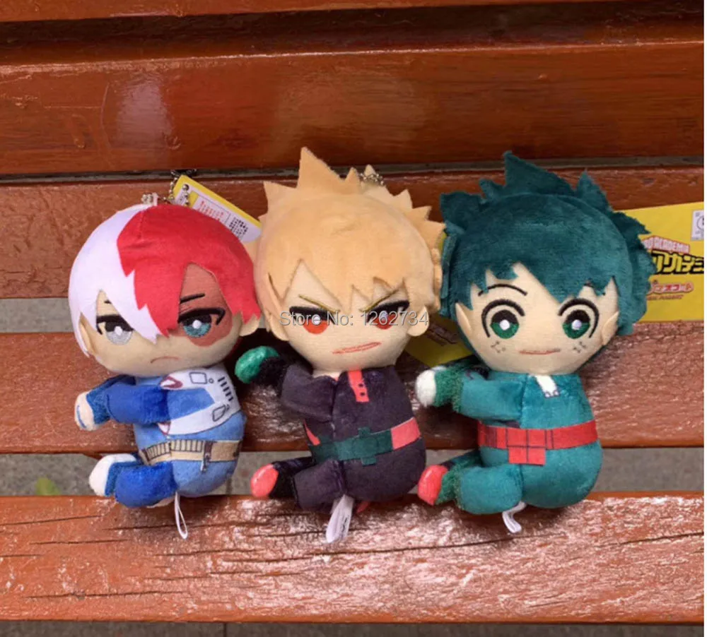 Моя геройская Академия Bakugou Katsuki Todoroki Shoto Midoriya Izuku 13 см лента плюшевая фигурка