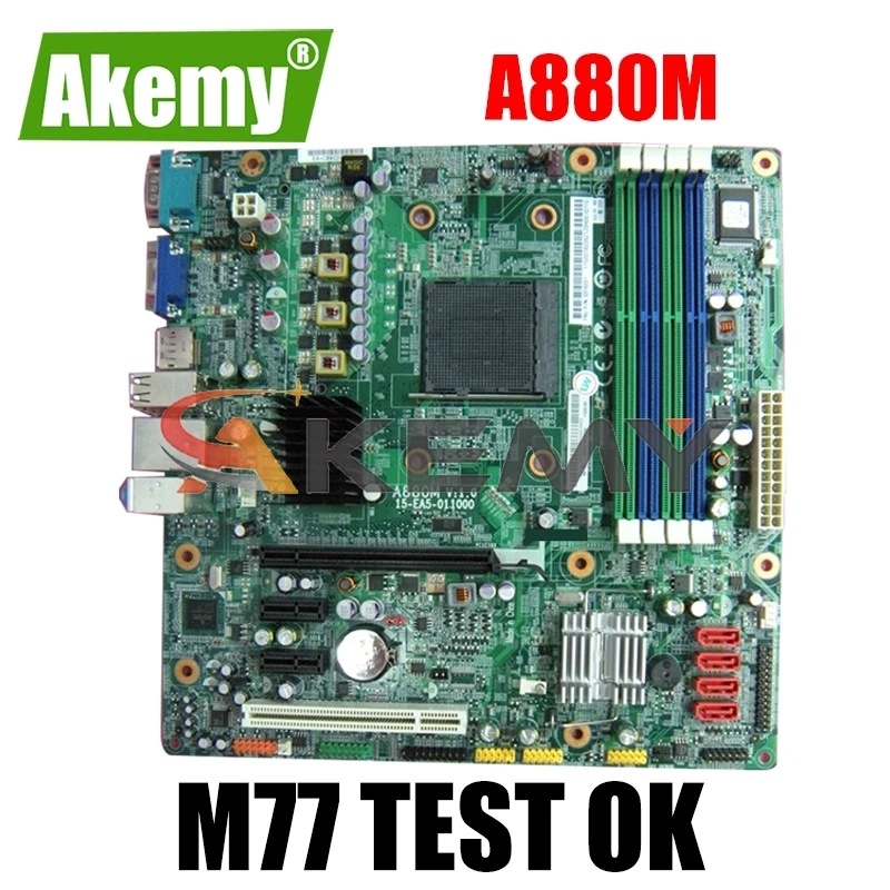 Высокое Качество для Lenovo A880M V1.0 рабочего Материнская плата FRU 03T6227 RS880PM-LM M77 100%