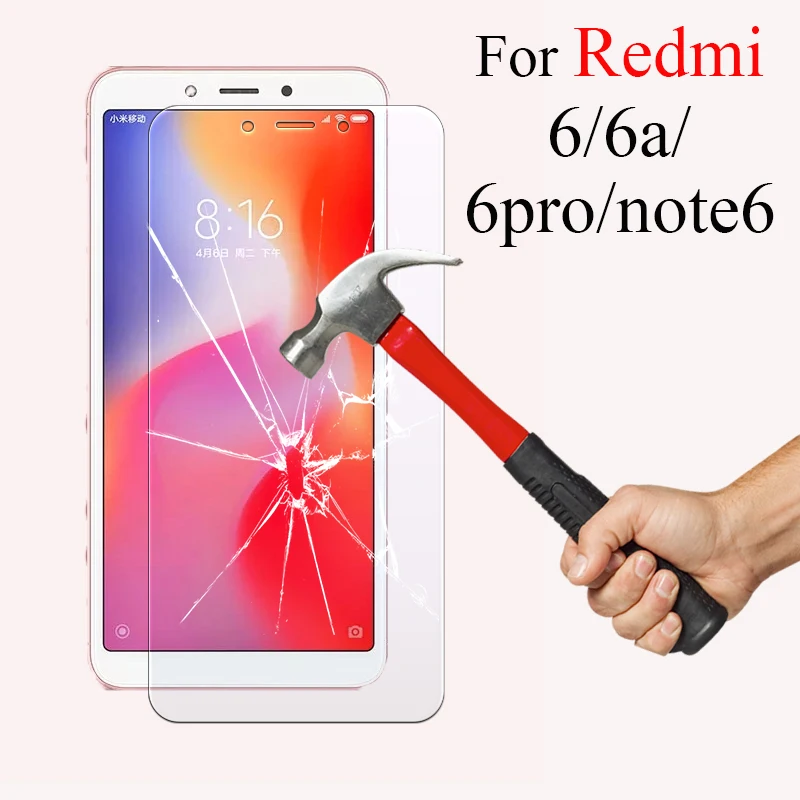 Защитное стекло для Xiaomi Redmi 6a pro note 6 Закаленное пленка Readmi Redme Tremp a6 6pro note6 6apro защита