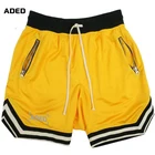 Новинка 2020, мужские шорты для спортзала, бодибилдинга, бега, тренировок, мужские облегающие шорты для фитнеса, дышащие сетчатые спортивные штаны до колен