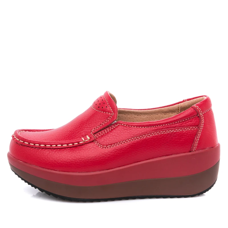 2019 осенние женские лоферы на плоской платформе женская обувь повседневная из