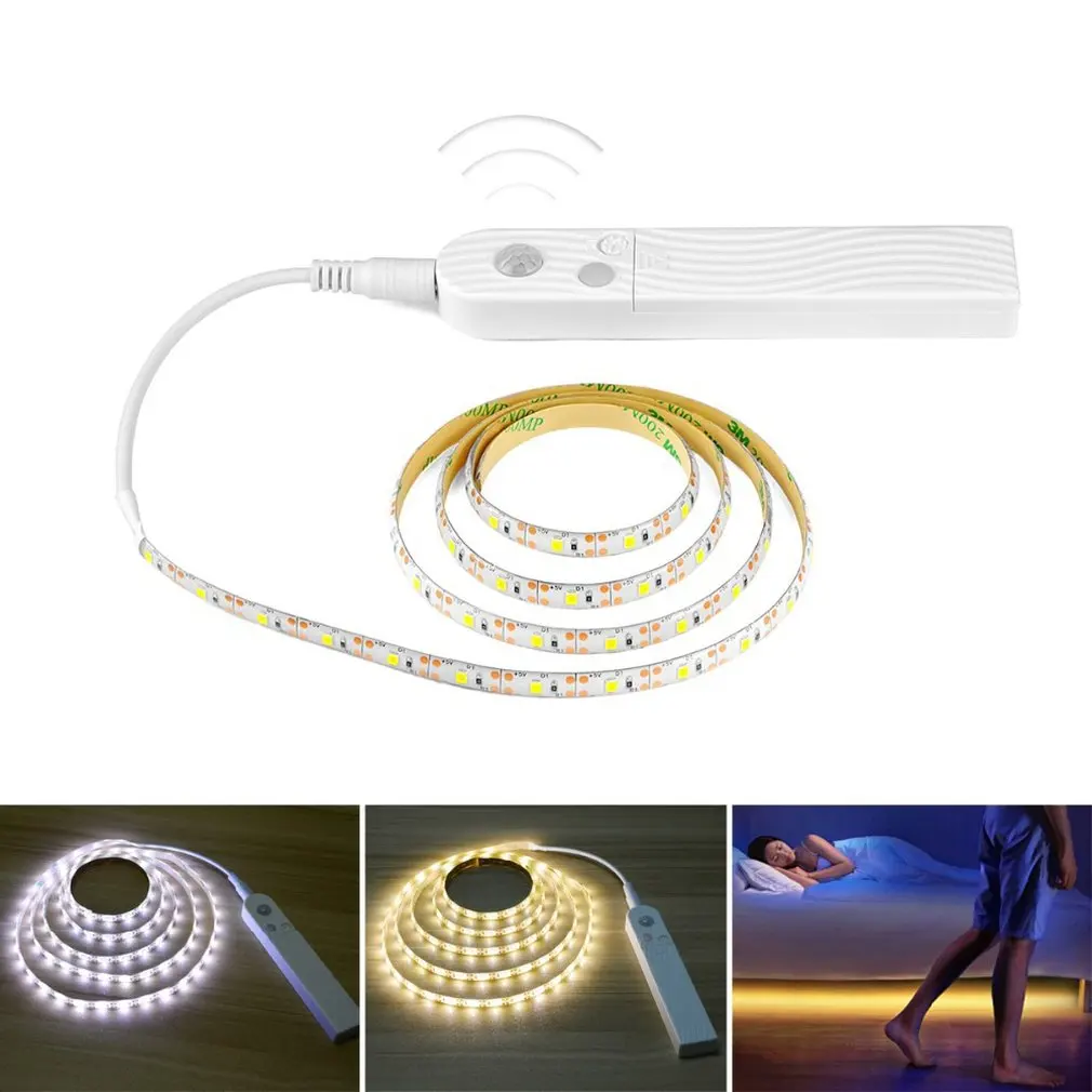 

LED Lamp With Human Body Sensing Battery Box Light Bar Soft Light Bulb Cabinet Light Bar Bed Small Night Light