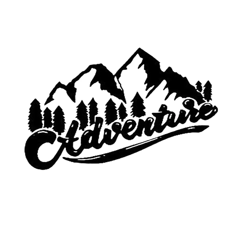 Черный/Серебряный забавные горный автомобильные виниловые наклейки для окна