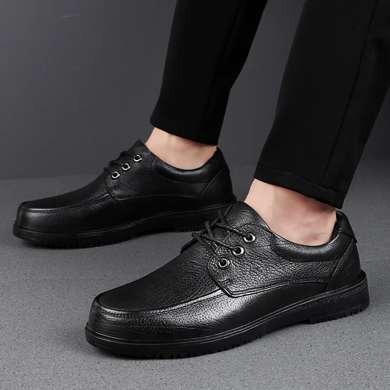 Туфли дерби мужские классические Натуральная Воловья кожа деловые офисные