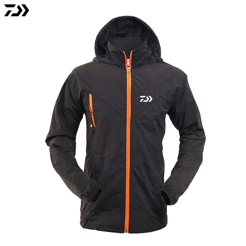 Black Top Daiwa куртка,, дышащая, для рыбалки, водонепроницаемая, защита от солнца, УФ-защита, для улицы, мужские, ветрозащитные куртки, набор, Спортивная, для рыбалки, куртка, брюки - Цвет: Black Top