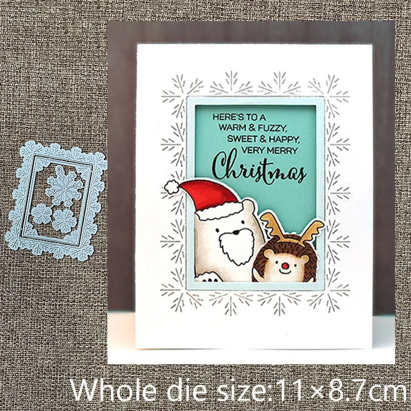 Новый дизайн металлический трафарет для рукоделия пресс-формы снежинка рамка