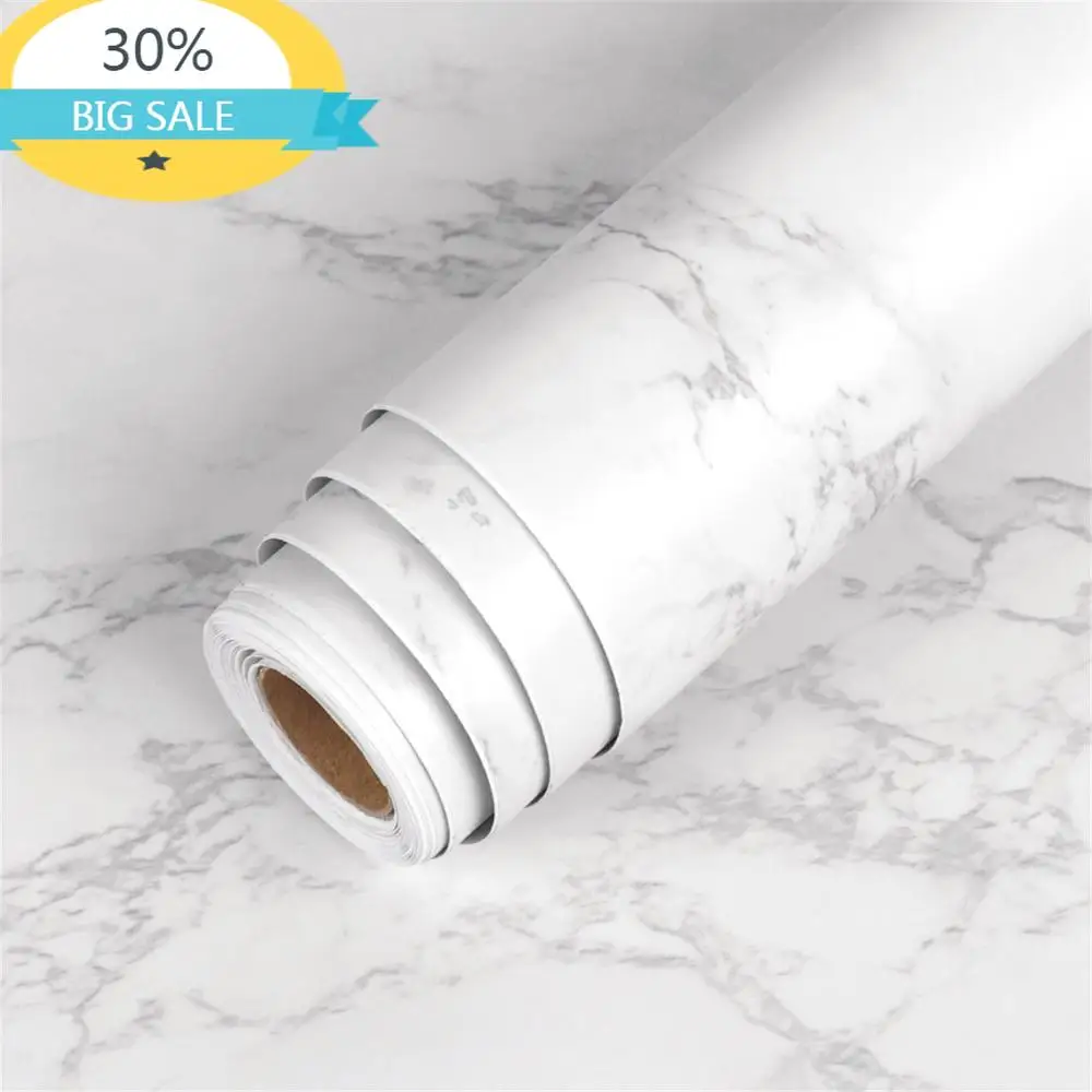 

Self Adhesive Waterproof Marble Table Stickers Bedroom Bedside Cupboard Wallpaper Home Decor Kitchen Cabinets Renovation Decals