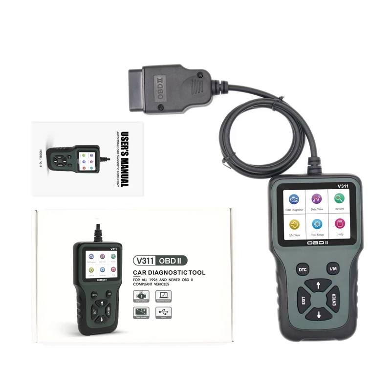 Автомобильный сканер OBD II/EOBD автоматический считыватель кодов одометр 8-36 в