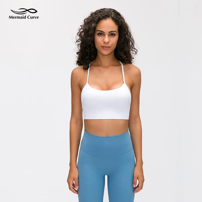 Женский спортивный бюстгальтер русалка Классический для йоги с гибкими чашками