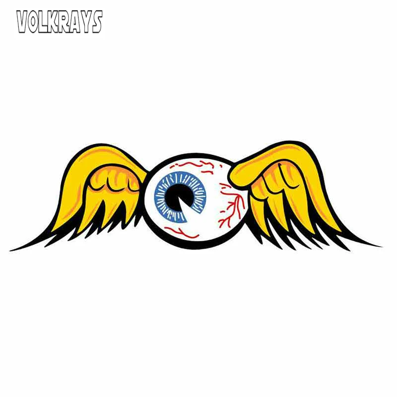 

Volkrays Creative Car Stickers Flying Eyeball Waterproof Sunscreen Personality Decals Decoration Accessories Vinyl,13cm*5cm