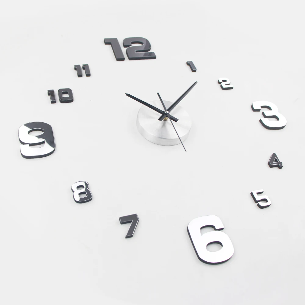 Настенные акриловые 3d часы сделай сам с зеркальным эффектом кухонные настенные