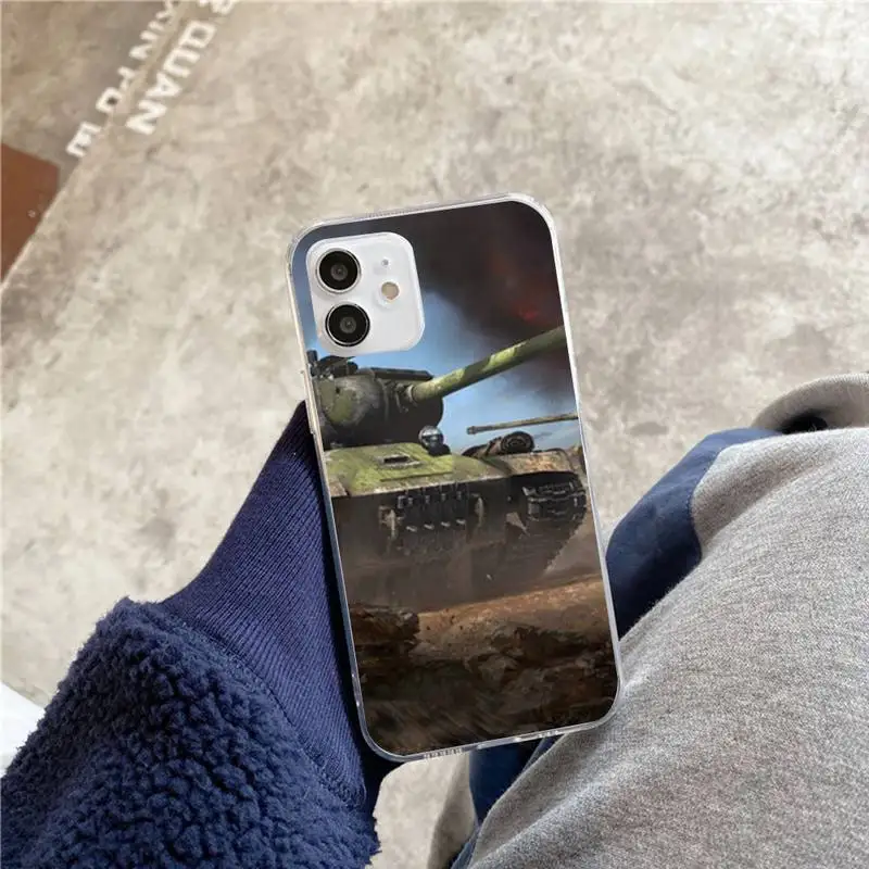 

World Of Tanks Phone Case For iphone 5s 6 7 8 11 12 plus xsmax xr pro mini se Transparent Cover Fundas Coque