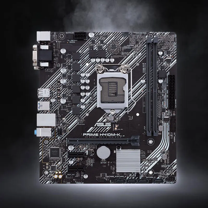 Verkaufen Motherboard LGA 1200 10th-Gen CPU ASUS PRIME H410M-K DDR4 64Gb PCI-E 3,0 USB 3,2 4xSATA3 D-Sub DVI COM Mainboard Desktop Intel H410 Neue