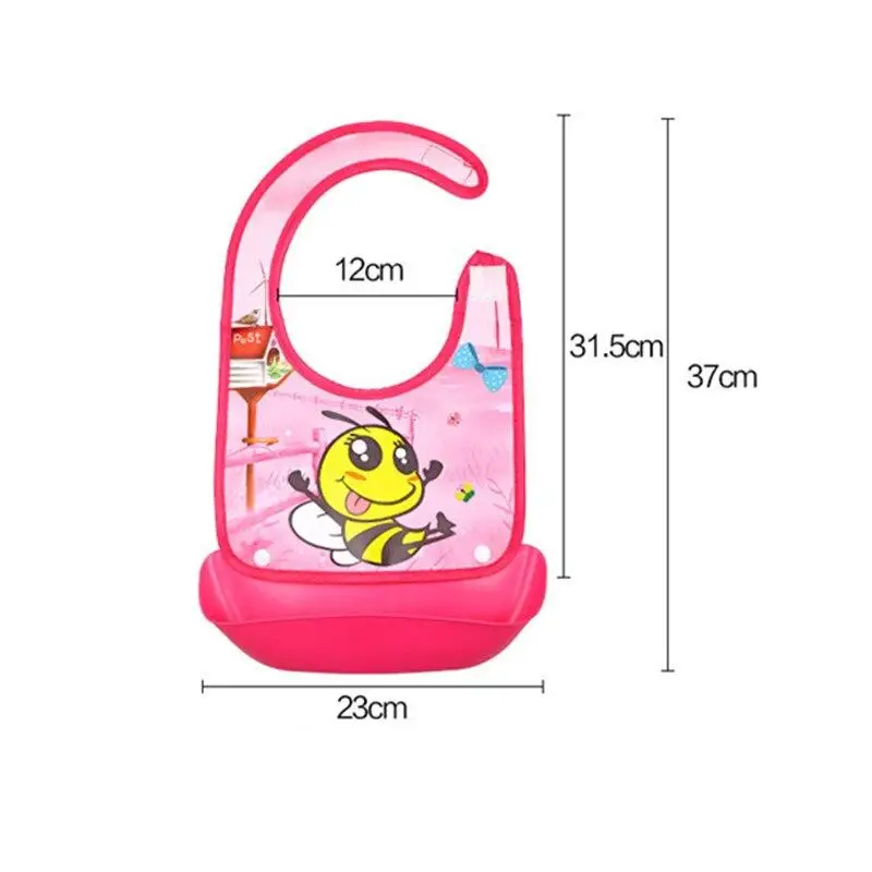 

Baby Bibs PVC Waterproof Lunch Feeding Bibs Baby Cartoon Animals Feeding Cloth Children Baby Detachable Apron Babador Bandana