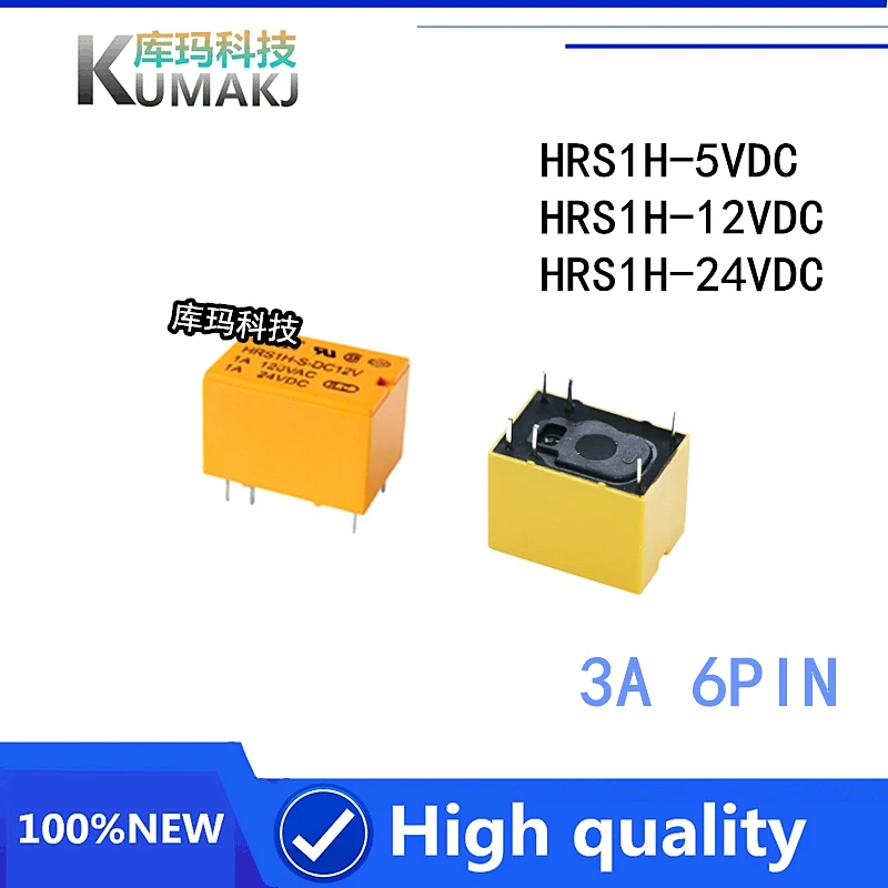 10 шт./лот новая лампочка HRS1H-5VDC HRS1H 5VDC 12VDC 24VDC 3A 6PIN 5V 12V 24V | Электронные компоненты и