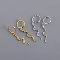 snake hoop earrings for women men animal pendant gold silver color hoops earring punk jewelry gift hip hop accessories