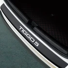 Для Защитные чехлы для сидений, сшитые специально для Chery TIGGO 5 5X заднего бампера нагрузки Edge протектор наклейки протектор Углеродные волоконные наклейки Средства для укладки волос