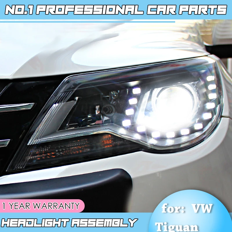 Автомобильные аксессуары для фар VW Tiguan 2009 2010-2012 светодиодный ные фары DRL
