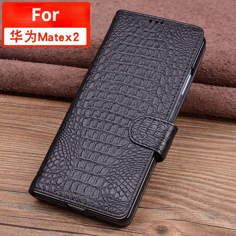 

Чехол-книжка из натуральной кожи с отделением для карт для Huawei Mate X2