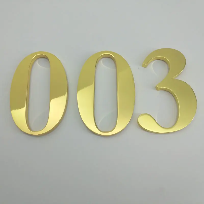 Высота 10 см металлический лазерный резной номер двери адресный номер|letter