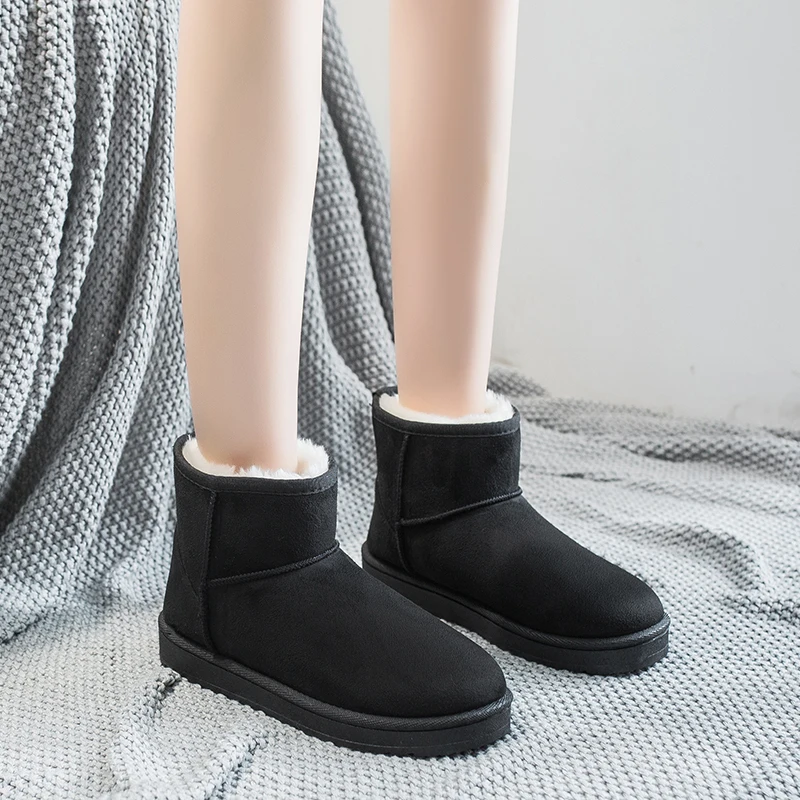 2019 г. Зимние новые стильные зимние сапоги Плюшевые Нескользящие резиновые