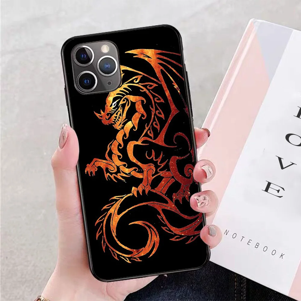 

For iPhone Dragon Space Soft TPU Border Apple iPhone Case