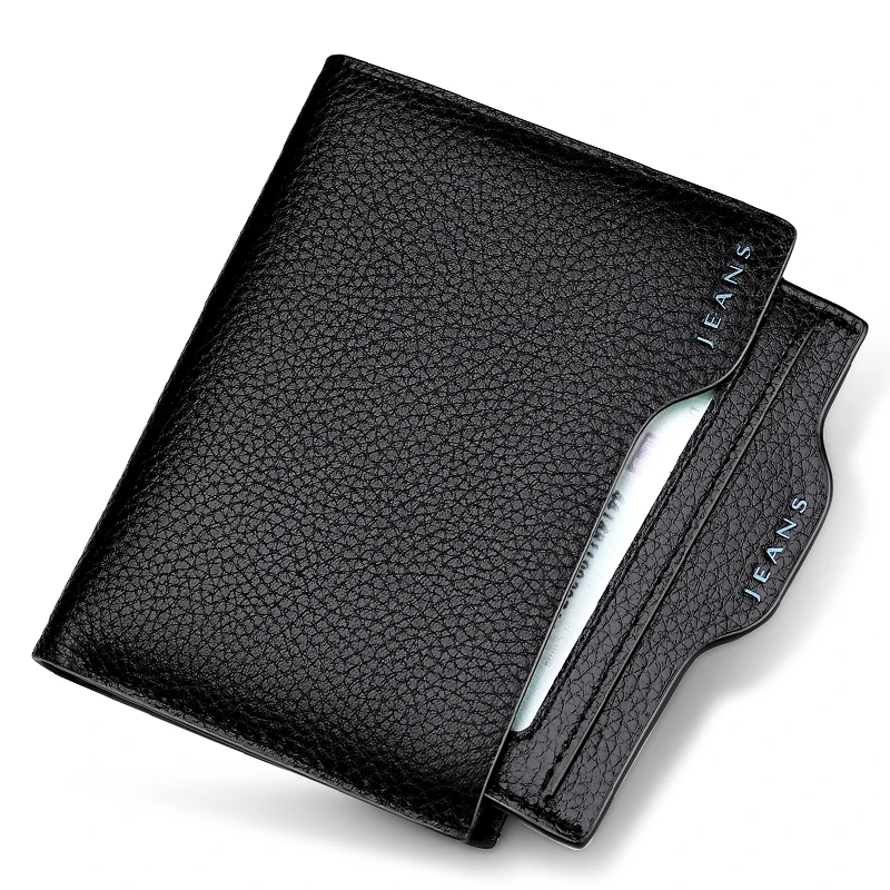 WilliamPolo New 2020 Men Wallet mens slim Credit Card Holder Bifold Genuine Leather Multi Card Case Slots Cowhide Leather Wallet