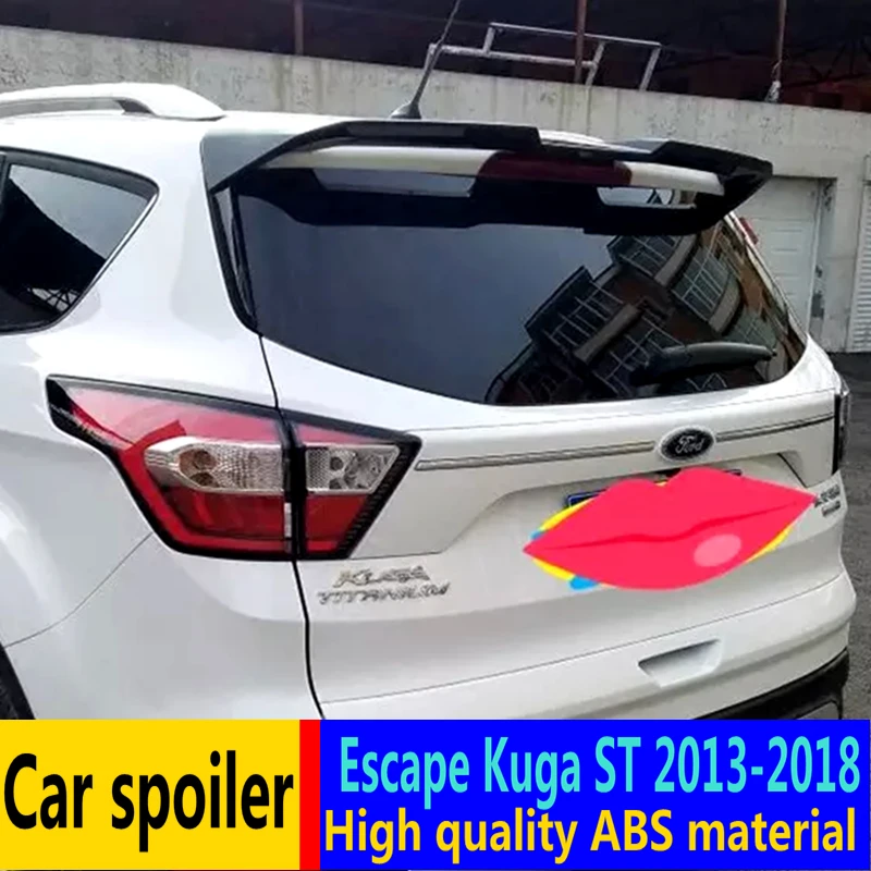 Для Ford Escape Kuga ST спойлер 2013 2018 Высокое качество ABS Материал автомобильное заднее