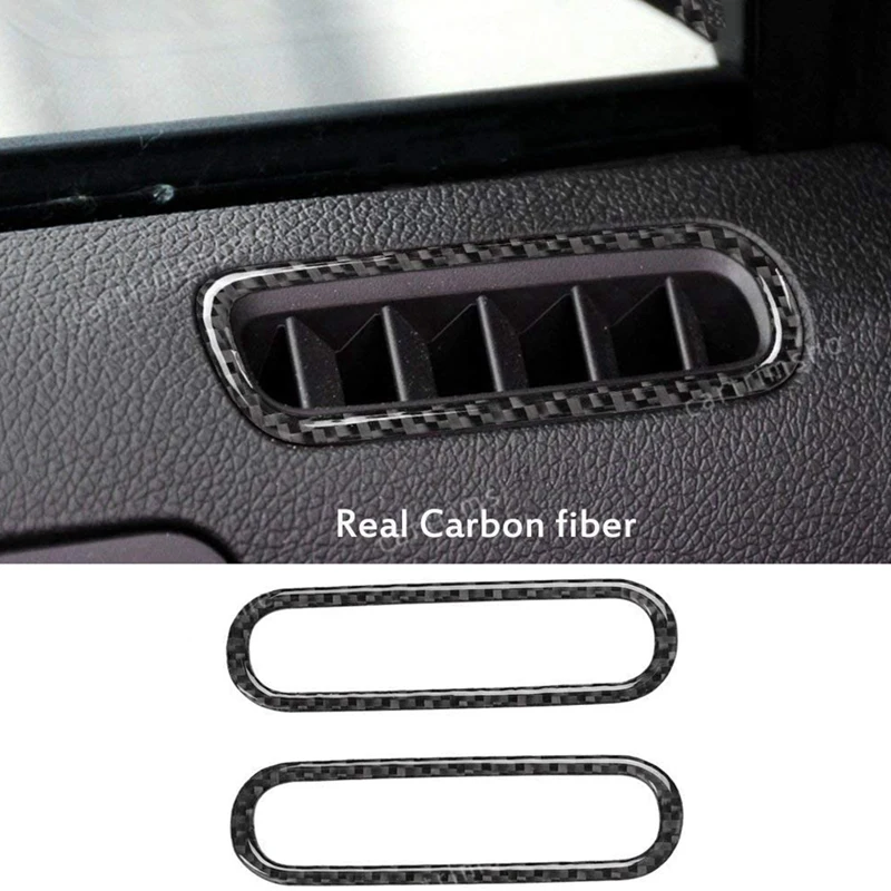 

Car Carbon Fiber Interior Door Handle Bowl Frame Cover, Exhaust Vent Decoration Sticker for Ford Mustang 2009-2013