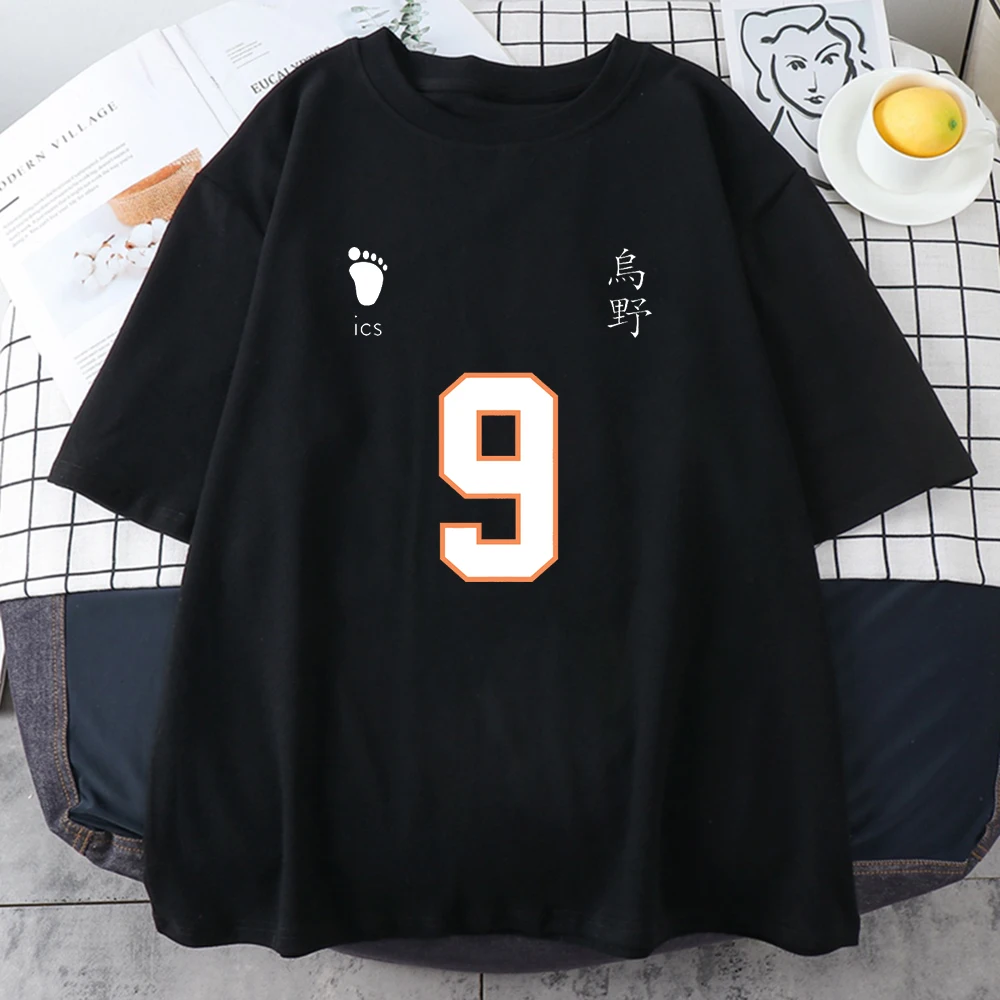 

Haikyuu Letter 9 Print Caual Loose Tshirt For Women Harajuku Anime O Neck Tee Shirts Summer Vintage Oversized Female Tshirts