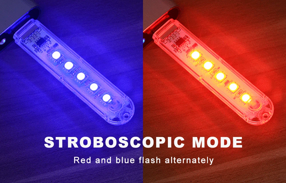 DC5V светодиодный USB мини-ночник 8 светодиодный s Красочные атмосферные лампы Переключатель 7 цветов Регулируемый для украшения освещения внешний аккумулятор