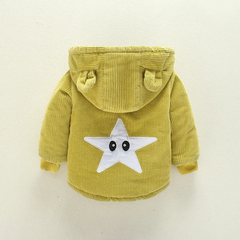 Модное детское пальто с меховым капюшоном для маленьких мальчиков и девочек