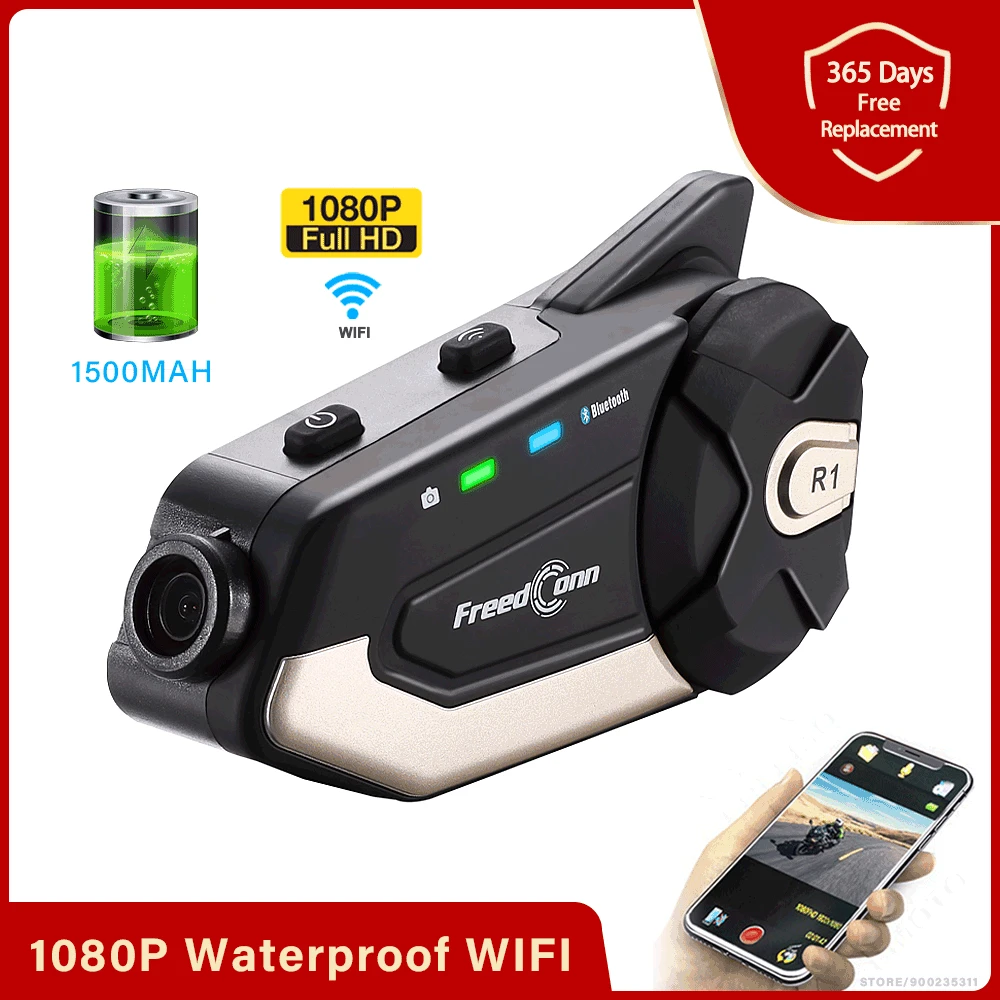 Гарнитура HD 1080P мотоциклетный шлем WIFI камера Bluetooth-совместимая 4.1 рекордер WiFi