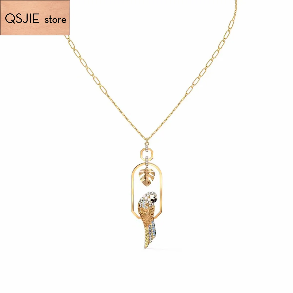 

2022 High quality SWA new frame parrot sweater chain women's Necklace