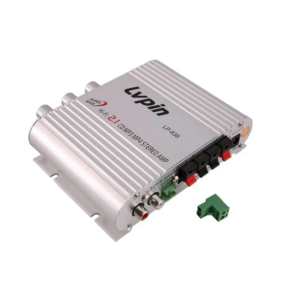 Мини HiFi серебристый 12 В 200 Вт CD MP3 радио авто мотор лодка домашний аудио стерео бас