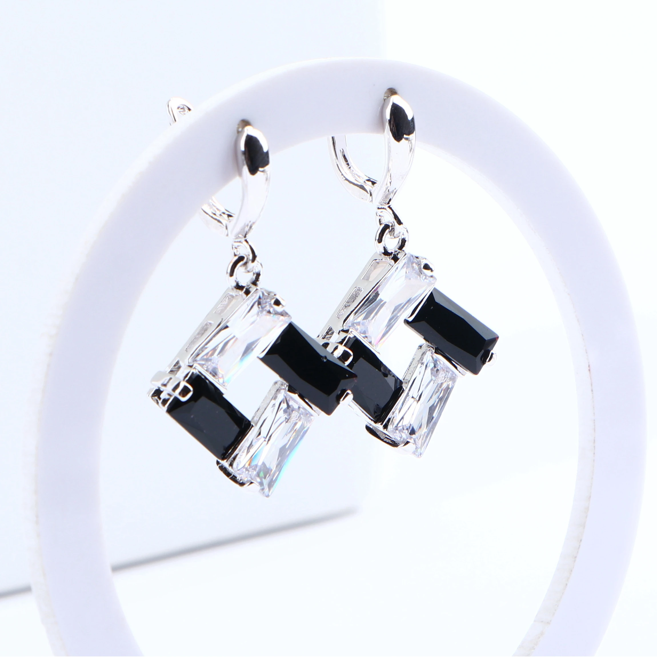 Женский комплект из колье серёг и браслета серебра 925 пробы | Украшения