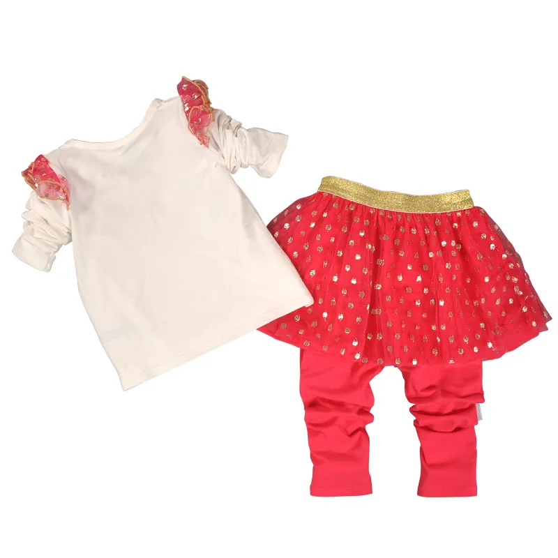 Детская одежда из 3 предметов комплекты одежды для девочек малышей хлопковая