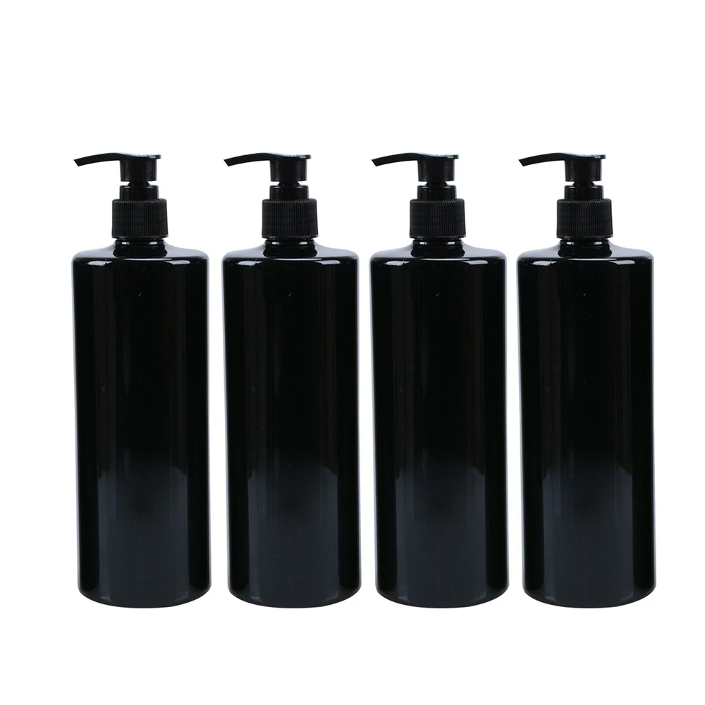 4x Refillable 500ml Empty Lotion Pump Bottles For Gel Soap Dispenser Shampoo Bathroom Hotel Liquid Hand Soap