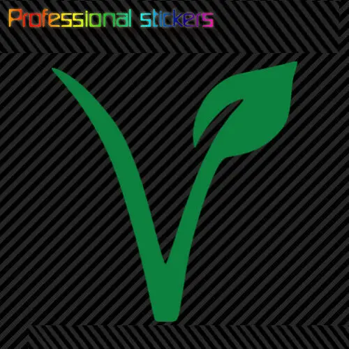 V наклейка с логотипом вегана самоклеящаяся Премиум высечка виниловый лист для