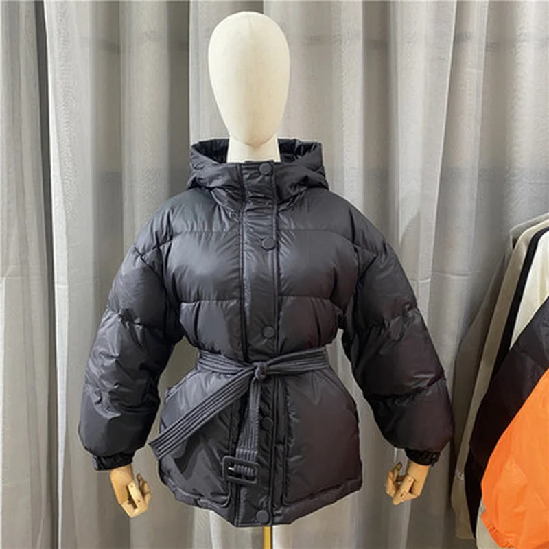 90% Ultra Light White Duck Down Jacket Women Short Down Coat Parkas Hooded Parkas Warm Female Snow Coats Outwear 2022 New Winter