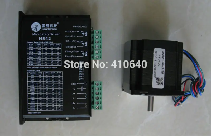 Настоящий Leadshine NEMA23 шаговый двигатель 57HS21A 8 мм вал 5A 2,1 Н. М крутящий момент 76 мм Длина 4 провода соответствие с шаговым приводом DM542