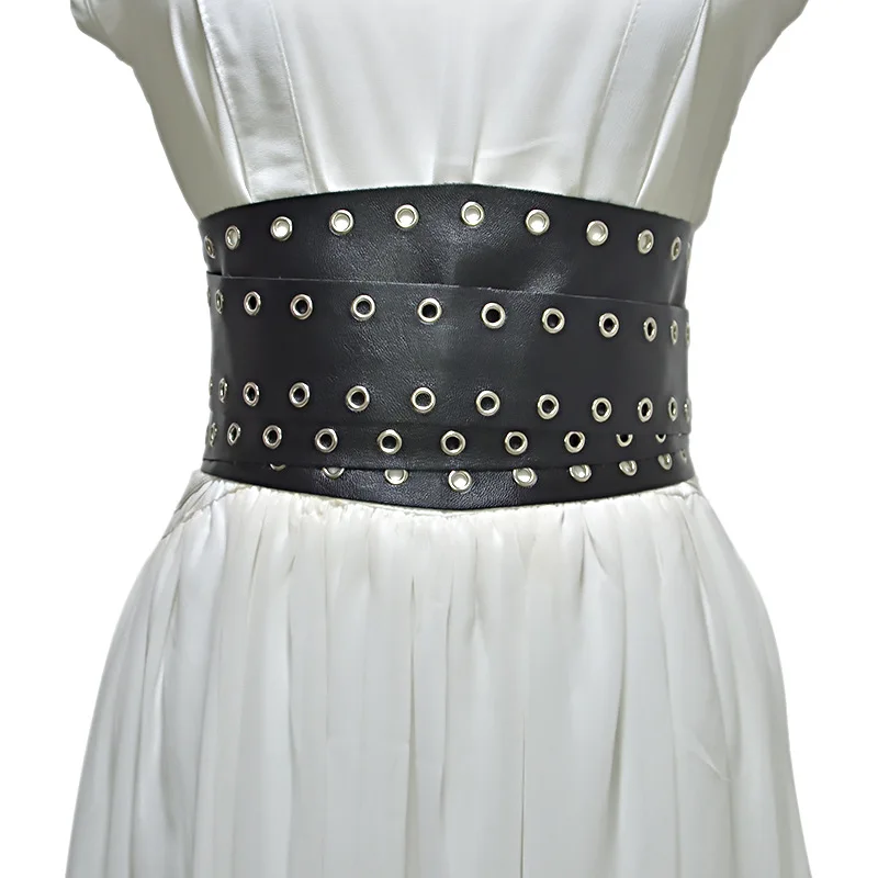 Бандажный корсет с бантом широкий пояс для женщин из искусственной кожи женский