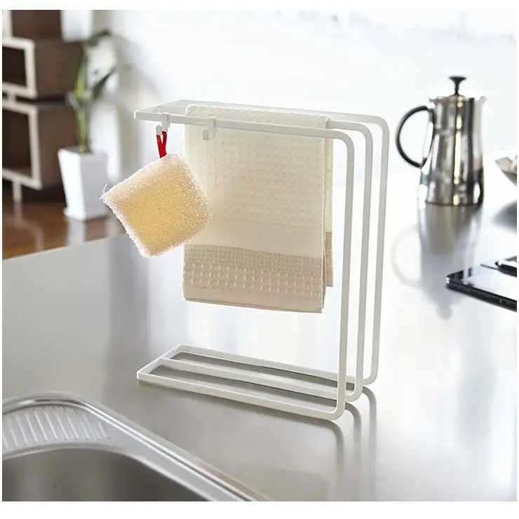 

Kitchen Stainless Steel Sink Drain Rack Sponge Towel Storage Holder Portable Organizer Gadgets Accessories