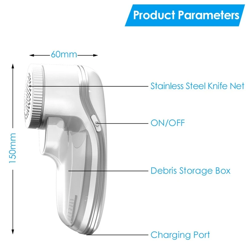 

Top Deals Portable Electric Lint Removers Clothes Lint Fabric Trimmer Hairball Epilator Sweater Clothes Lint Remover Fuzz Pills