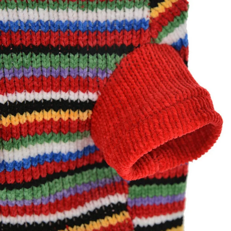 Pet сезон осень-зима Теплый детский костюм 2 брюки с широкими штанинами вязаный